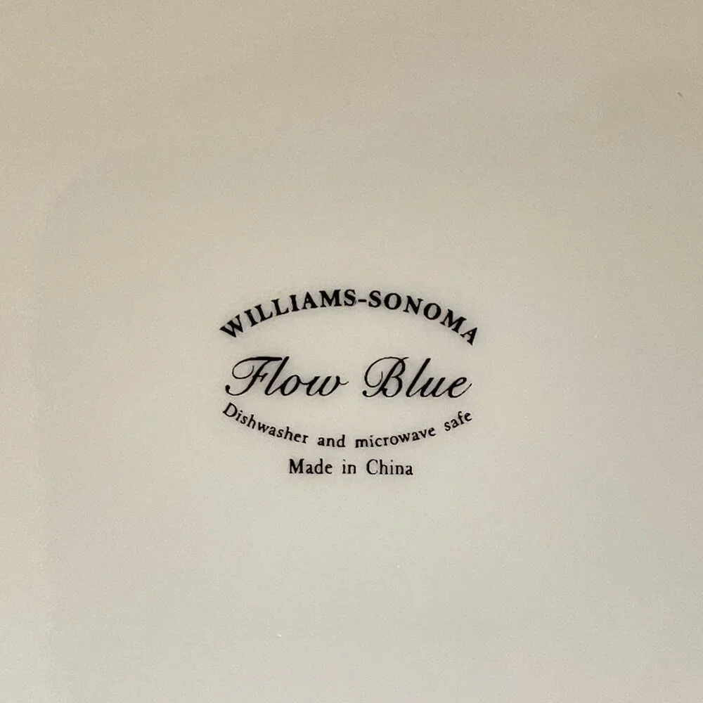 Williams Sonoma Flow Blue Salad Plate Dessert Floral Blue White